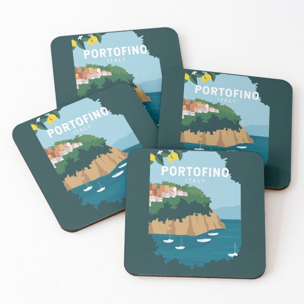 Item preview, Portofino Italy Retro Travel Art Vintage designed and sold by KrisSidDesigns.