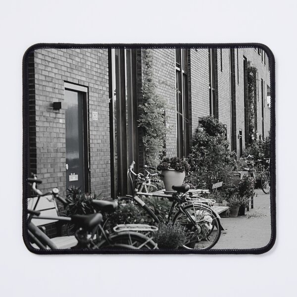 Item preview, Amsterdam Black and White Photo - Netherlands Wanderlust - Bicycles at Street designed and sold by SoccaTamam.