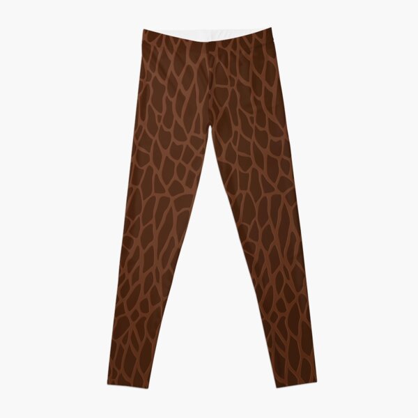Crocodile-patterned leggings - Brown - Ladies