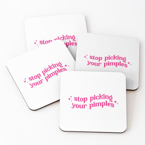 Item preview, stop picking your pimples - hot pink sparkle typography designed and sold by chrismanubag.