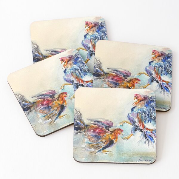 Item preview, Fighting cocks. The roosters are fighting. designed and sold by Elena Reutova.