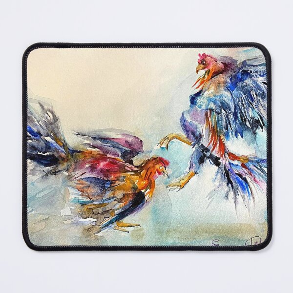 Item preview, Fighting cocks. The roosters are fighting. designed and sold by Elena Reutova.