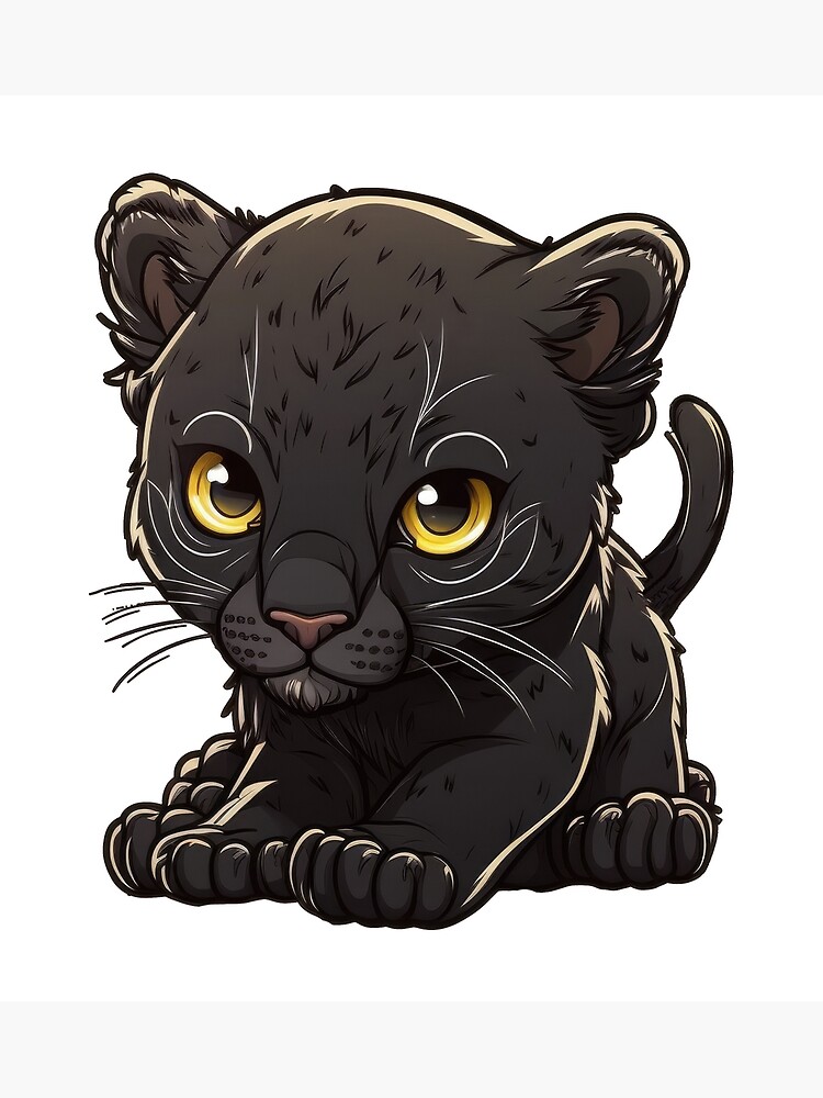 Cute Black Panther Designs for Animal Lovers Poster for Sale by  YoungYippies