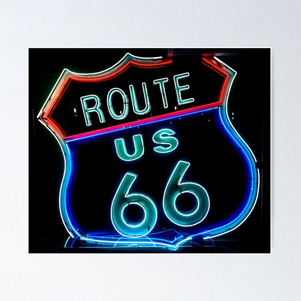Item preview, Neon Route 66 Street Sign designed and sold by PBJArt.