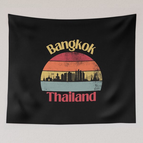 Item preview, Bangkok Thailand Vintage Sunset Design designed and sold by RektRepublic.