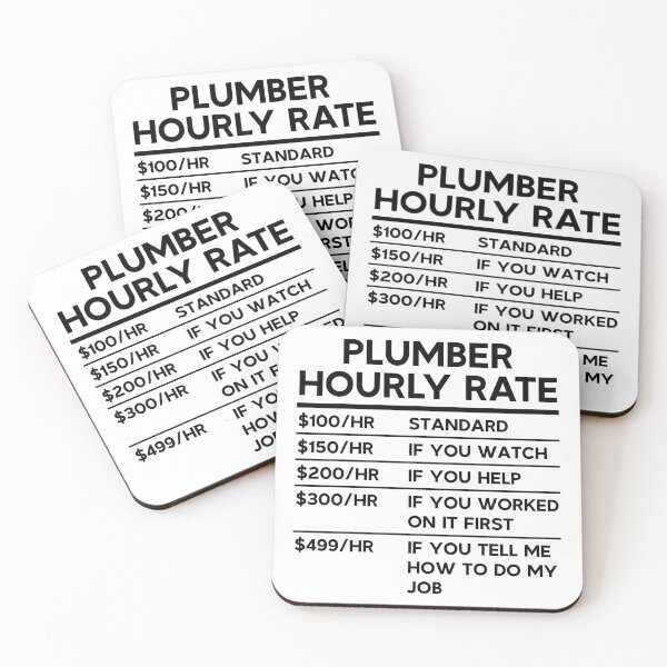 Item preview, Plumber Hourly Rate designed and sold by woodesigner.