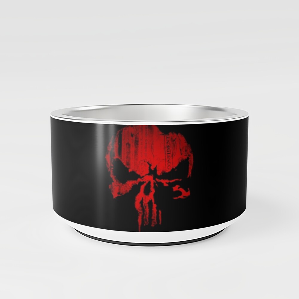 Marvel The Punisher Skull and Red Streaked Logo Art Print by Rayank Hamdo -  Fine Art America