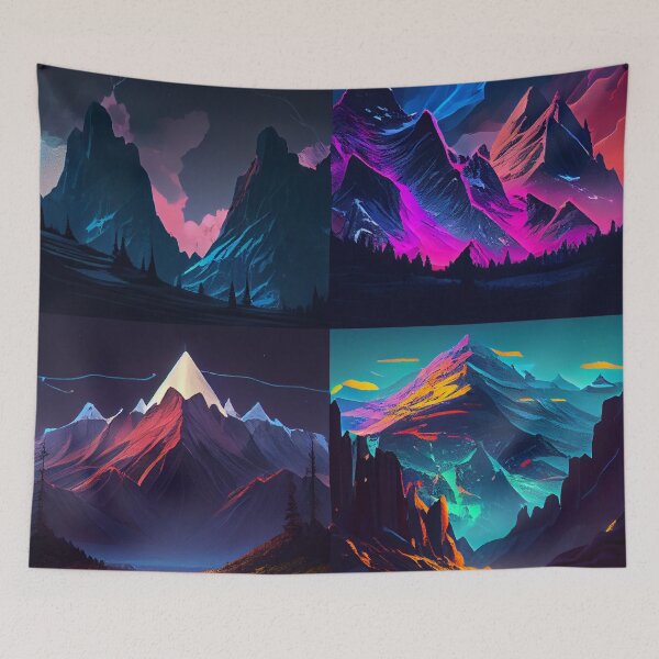 Item preview, Neon Four Peaks Panorama  designed and sold by mcmtdesigns.