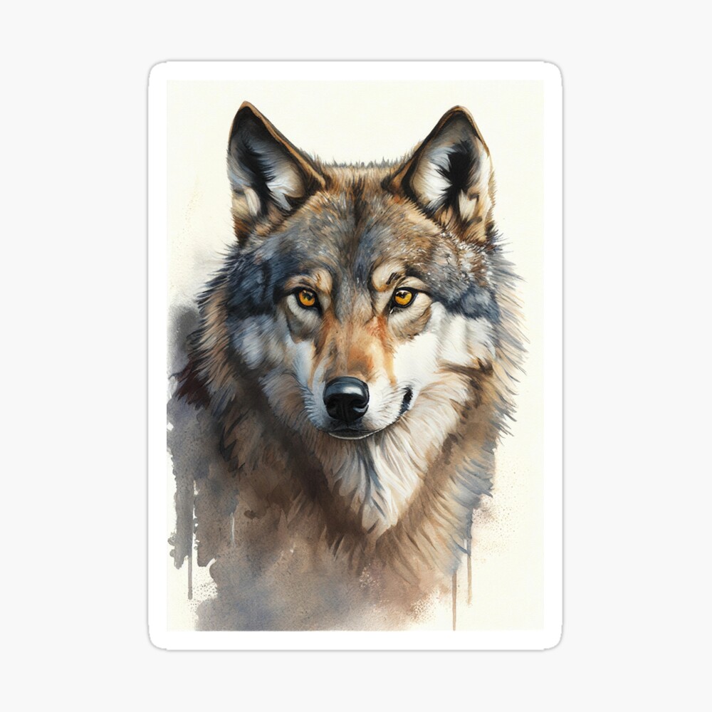 Wild Wolf Drawing, Wildlife Art, Nature Greeting Card for Sale by  artbylayce