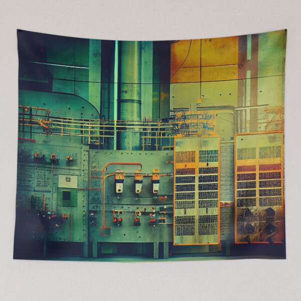 Item preview, Beautiful Light Vivid Muted Industrial Pattern Digital Painting designed and sold by CodeAndColors.