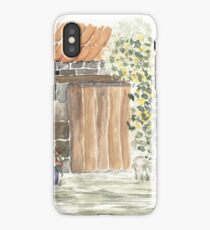 old wooden door with cracks iPhone Case