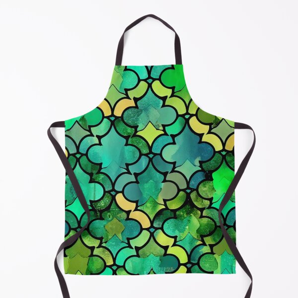 Artikelvorschau, Dynamic Rainbow Green Moroccan Pattern Digital Painting entworfen und verkauft von CodeAndColors.