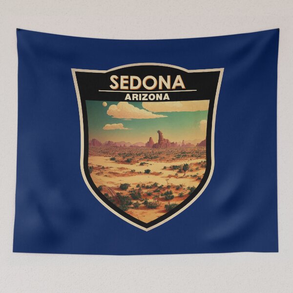 Item preview, Sedona Arizona Travel Art Badge designed and sold by KrisSidDesigns.