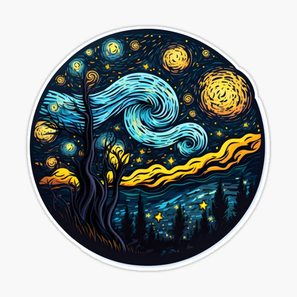 Starry Night - Sticker – Today is Art Day