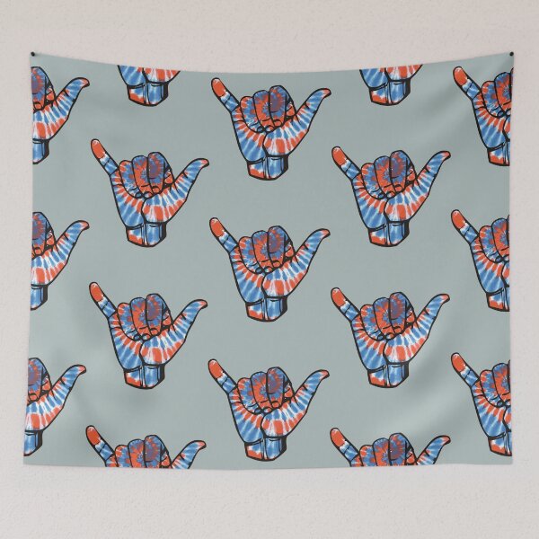 Item preview, orange and  blue tie dye shaka designed and sold by SarabethDevore.