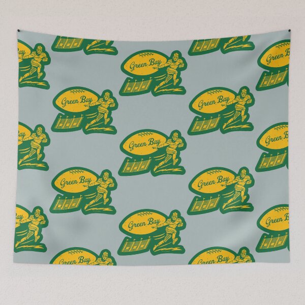 Item preview, vintage football   green bay packers yellow green bay wordmark designed and sold by SarabethDevore.