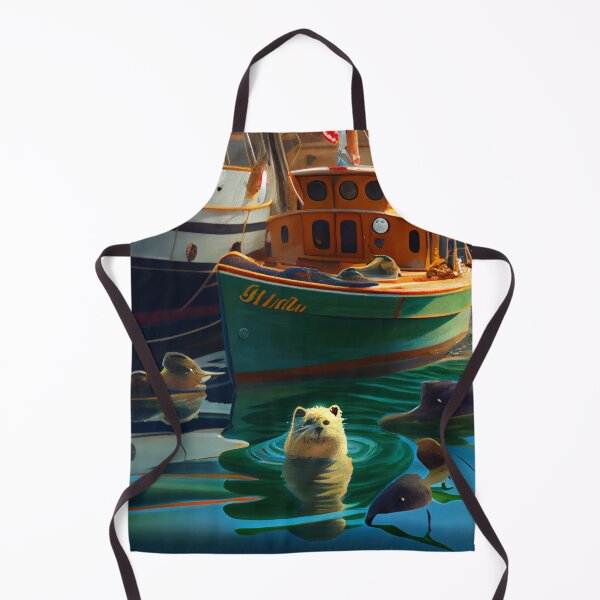 Item preview, Frogtail and Flotilla at Eggplant Harbor Digital Painting designed and sold by CodeAndColors.