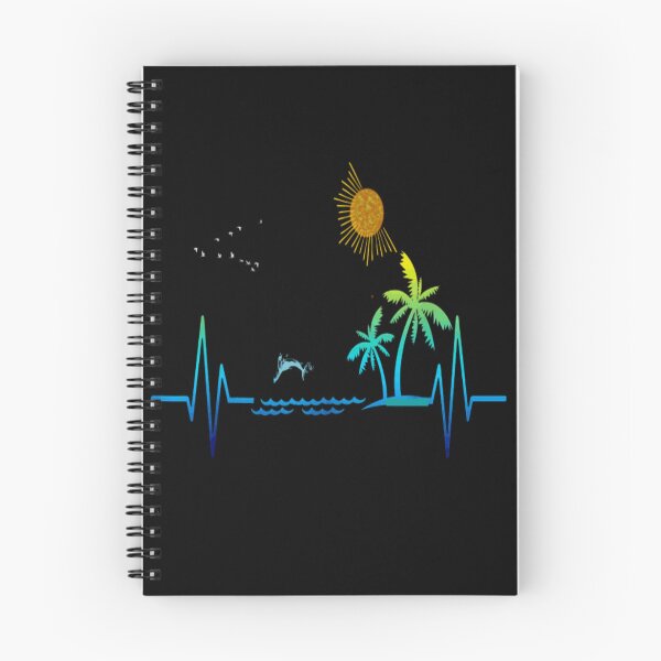 Item preview, Heartbeat with Tropical Palm Trees Beach Island Sunset  designed and sold by nicedesign01.