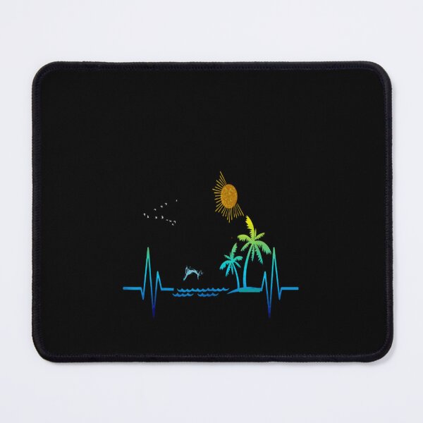 Item preview, Heartbeat with Tropical Palm Trees Beach Island Sunset  designed and sold by nicedesign01.