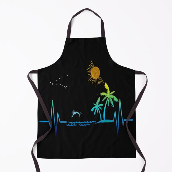 Item preview, Heartbeat with Tropical Palm Trees Beach Island Sunset designed and sold by nicedesign01.