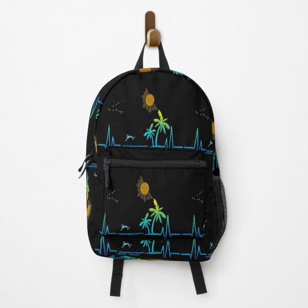 Item preview, Heartbeat with Tropical Palm Trees Beach Island Sunset designed and sold by nicedesign01.