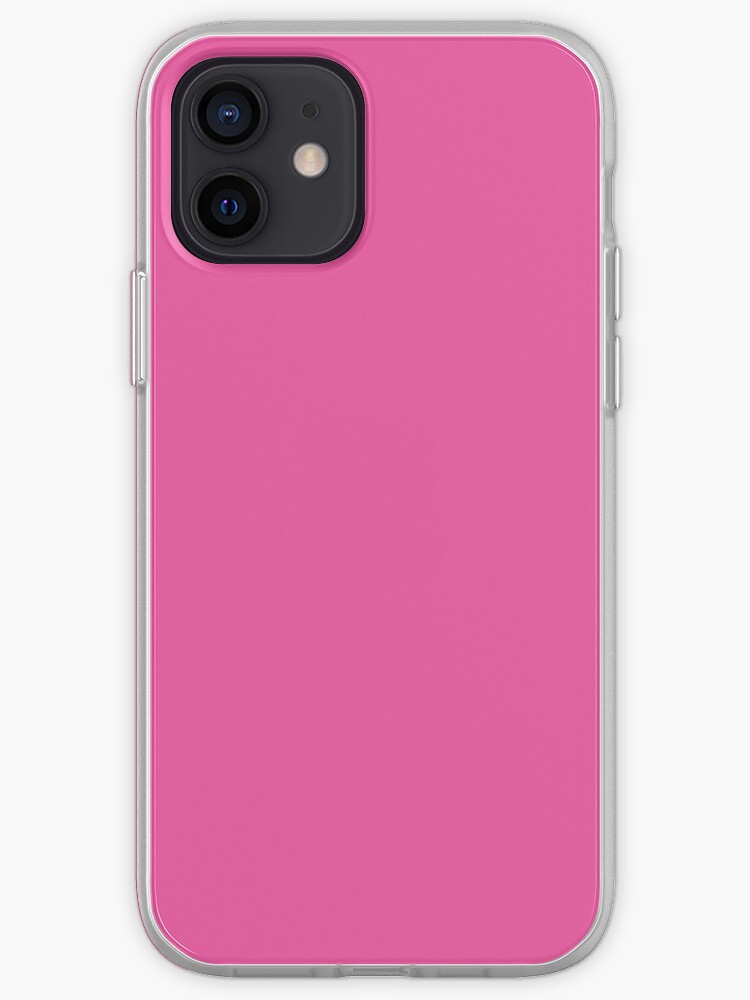 Coque Iphone Rose Vif Rose Bonbon Couleur Unie Par Patternplaten Redbubble