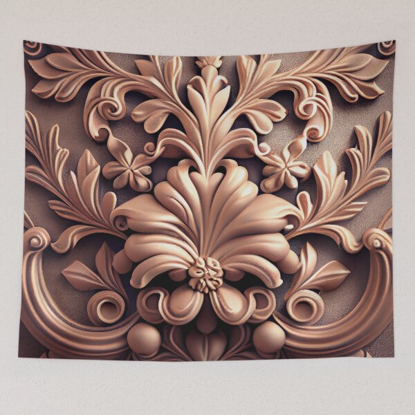 Item preview, Clay Delicate Baroque Industrial Pattern Digital Painting designed and sold by CodeAndColors.