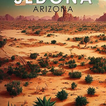 Artwork thumbnail, Sedona Arizona Retro Travel Art Vintage by KrisSidDesigns
