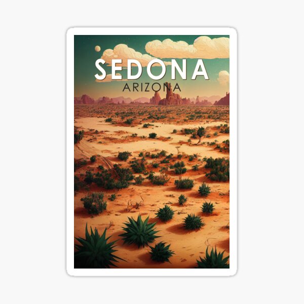Item preview, Sedona Arizona Retro Travel Art Vintage designed and sold by KrisSidDesigns.