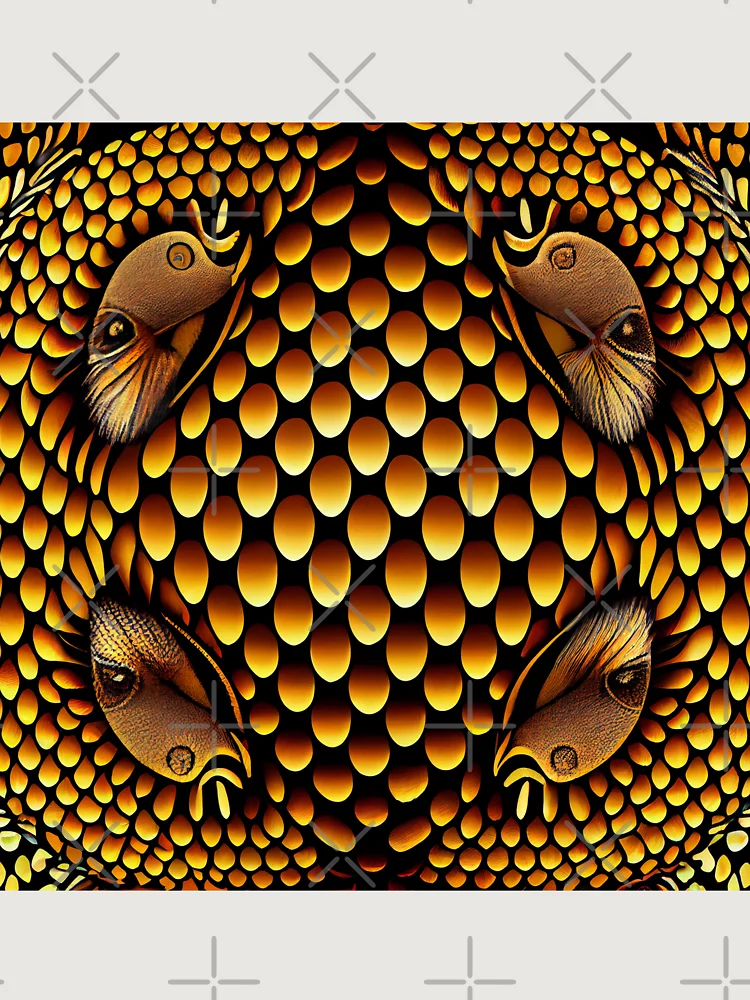 Thumbnail 6 von 6, Premium Oversized Pullover, Basic Scaley Australian Pattern Digital Painting designt und verkauft von CodeAndColors.