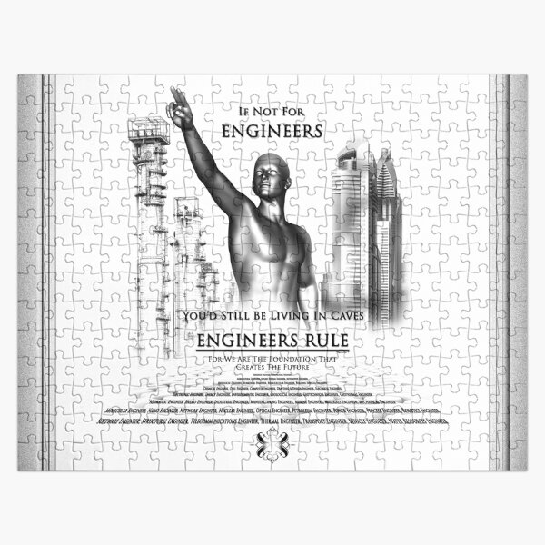 Engineers Rule For We Are The Future Engineering Digital Art by Xzendor7 Jigsaw Puzzle