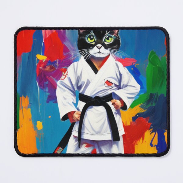 Item preview, Kitty Kicks - Sensei Cat - Black Belt Feline designed and sold by WBP Mart.