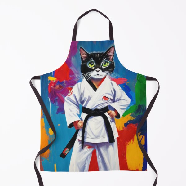 Item preview, Kitty Kicks - Sensei Cat - Black Belt Feline designed and sold by WBP Mart.