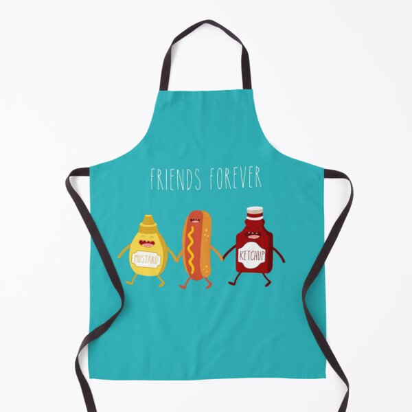 Item preview, ketchup and mustard and hot dogs , friends forever designed and sold by ElegantCherry.