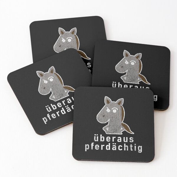 Item preview, German Bad Pun "Überaus Pferdächtig" Suspicious Horse  designed and sold by Decamegashop.