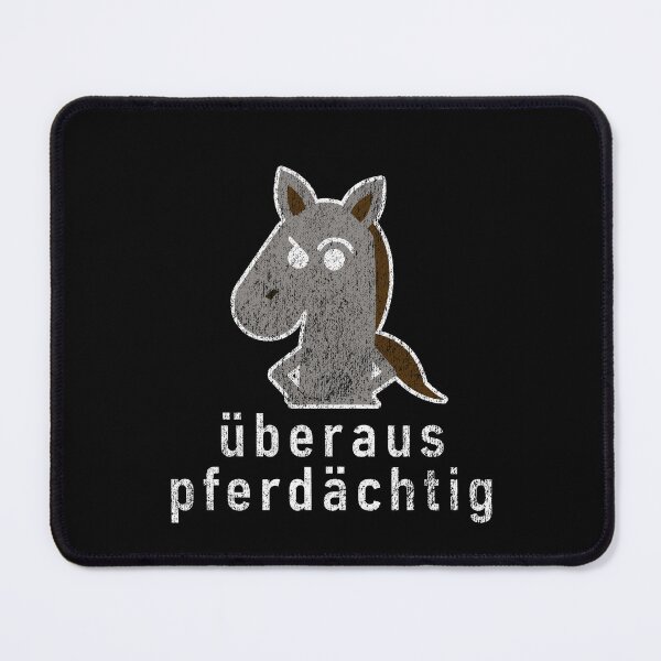 Item preview, German Bad Pun "Überaus Pferdächtig" Suspicious Horse  designed and sold by Decamegashop.