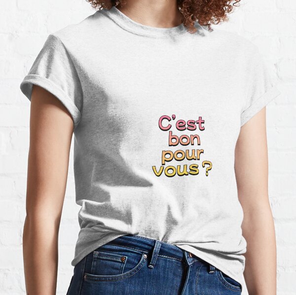 C'est bon pour vous ? Squeezie phrase dégradé Texte T-shirt classique