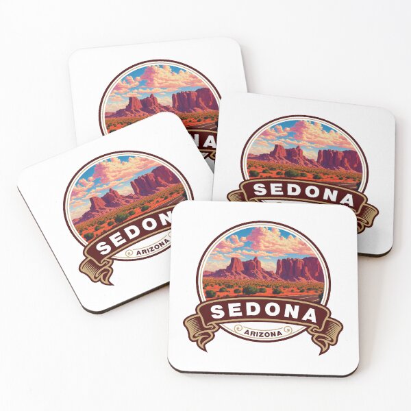 Artikelvorschau, Buntes Reiseabzeichen Sedona Arizona entworfen und verkauft von KrisSidDesigns.
