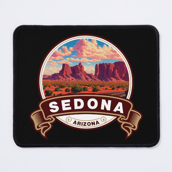 Item preview, Sedona Arizona Colorful Travel Badge designed and sold by KrisSidDesigns.