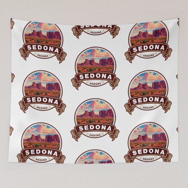 Item preview, Sedona Arizona Colorful Travel Badge designed and sold by KrisSidDesigns.