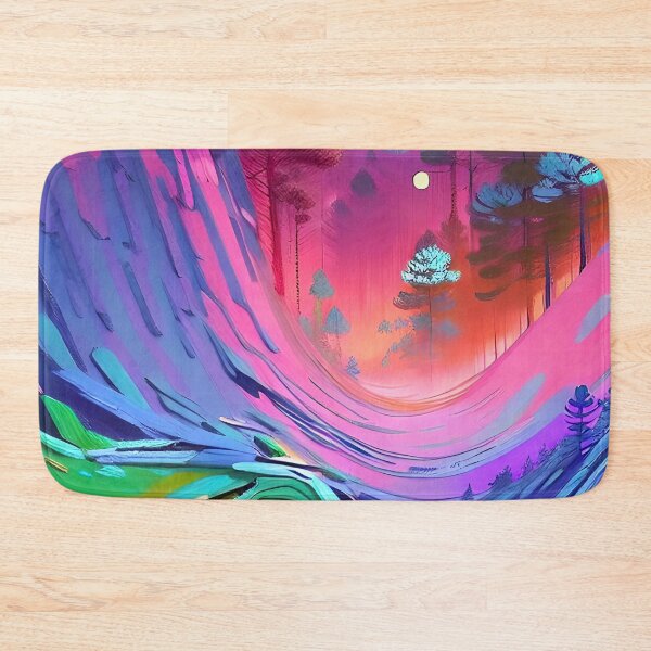 Item preview, Rainbow Aurora Borealis in a forest designed and sold by Kawaii Girl.