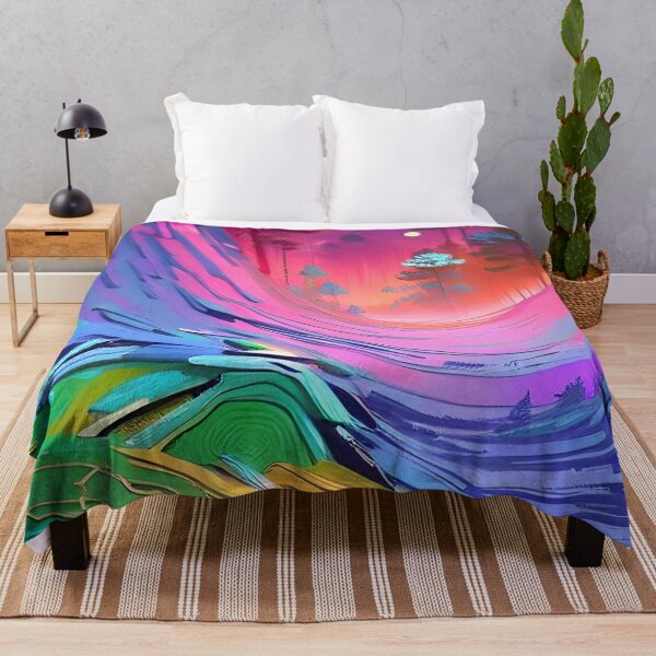 Item preview, Rainbow Aurora Borealis in a forest designed and sold by Kawaii Girl.