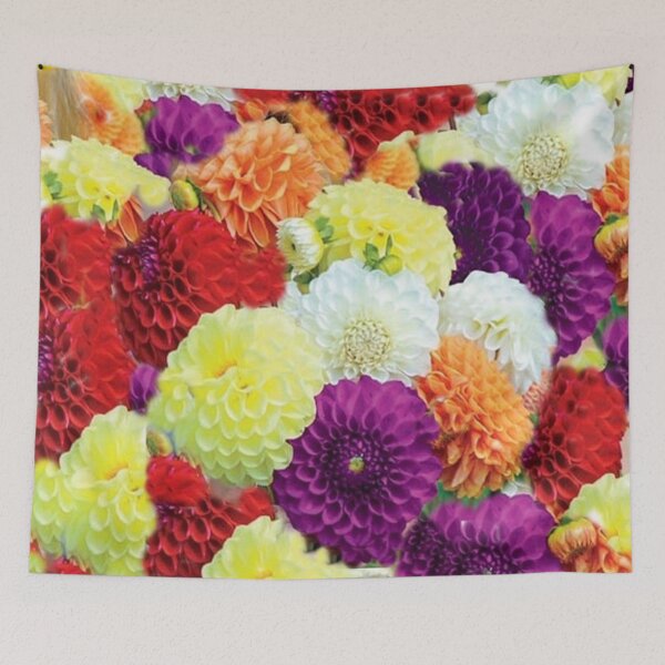 Item preview, COLORFUL DAHLIA GARDEN FLOWER  PATTERNS ART designed and sold by sharlesart.