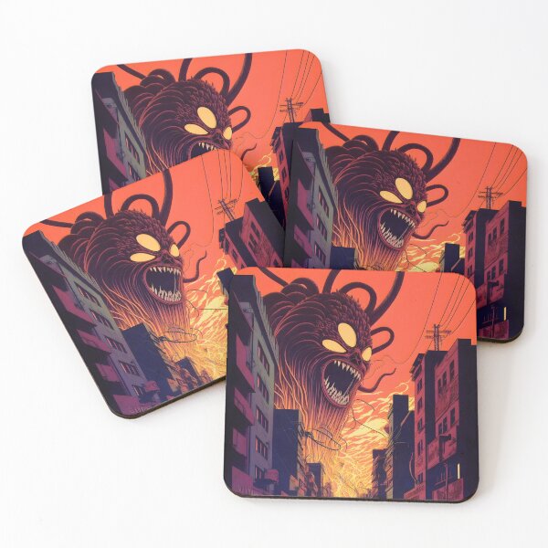 Item preview, Alien Monster Destroys City Japanese Anime Retro 30s designed and sold by AIWanderer.