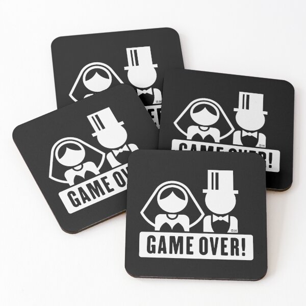 Item preview, Bridal Pair / Game Over / Heads (Wedding / White) designed and sold by Roderix.