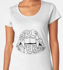 Girls Bite Back - White Women's Premium T-Shirt