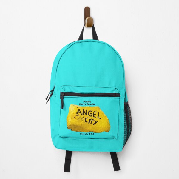 Item preview, Angel City, dive site #44, yellow marker stone, Pop art style, Bonaire, Dutch Caribbean designed and sold by Czechmrmaidwrld.