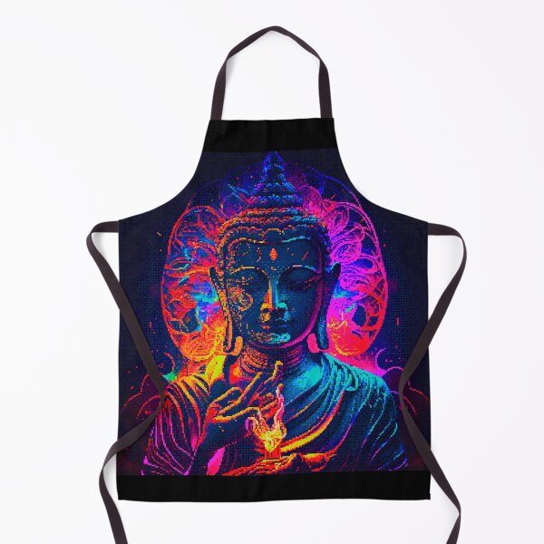 Item preview, Buddha in Neon and Pixel Art with incredible colors, amazing illustration designed and sold by ZooOfArt.
