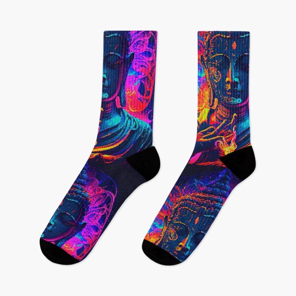 Item preview, Buda en Neon y Pixel Art con increibles colores, illustracion asombrosa designed and sold by ZooOfArt.
