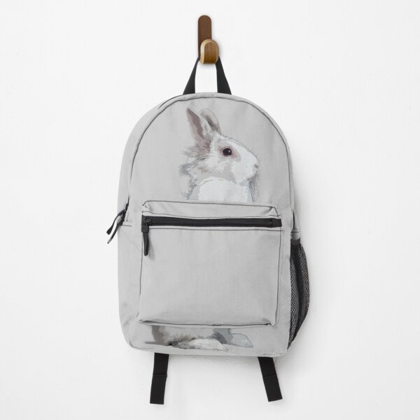 Item preview, Fluffy Hairy White Rabbit Standing Up with Cute Posture designed and sold by wigobun.